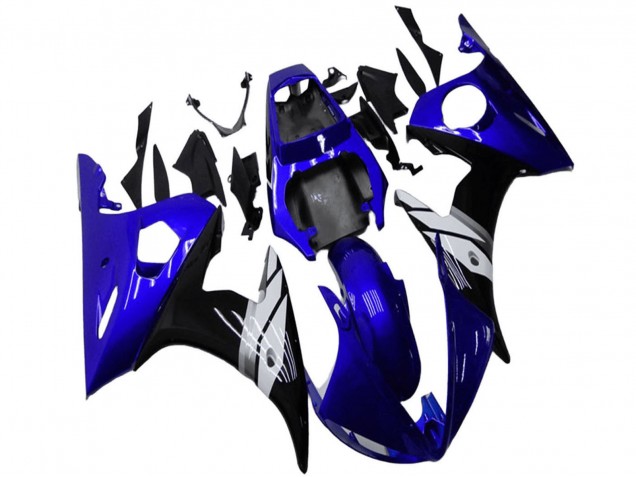 Purchase 2003-2004 Blue White Glossy Black Yamaha YZF R6 Motorcycle Fairings UK