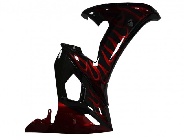 Purchase 2003-2004 Glossy Black Red Flame Yamaha YZF R6 Motorcycle Fairing UK