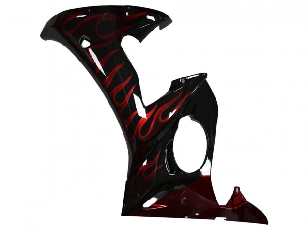 Purchase 2003-2004 Glossy Black Red Flame Yamaha YZF R6 Motorcycle Fairing UK