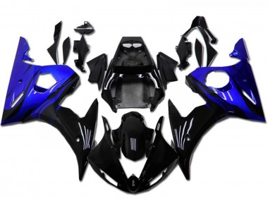 Purchase 2003-2004 Blue Glossy Black Yamaha YZF R6 Motorcycle Fairing Kits UK