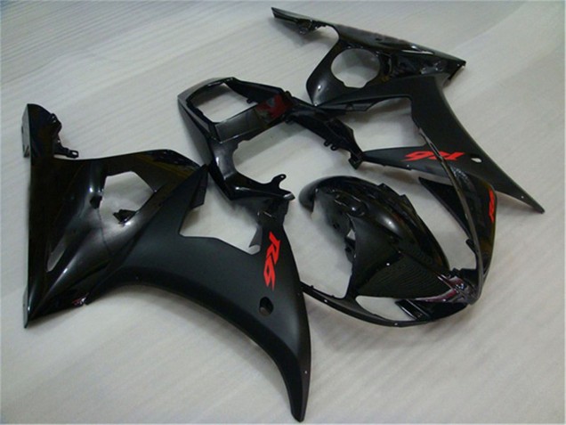 Purchase 2003-2004 Glossy Black Matte Black Red Decals Yamaha YZF R6 Motorcycle Fairings UK