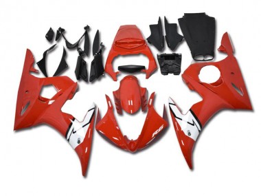 Purchase 2003-2005 Red White Yamaha YZF R6 Motorbike Fairing Kits UK