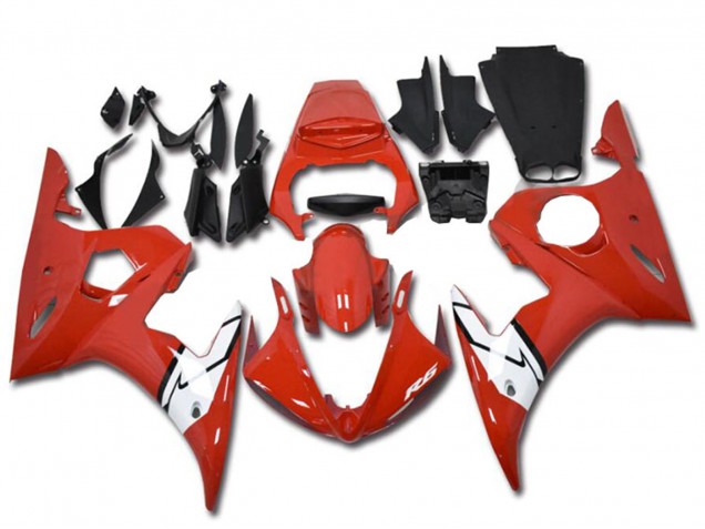 Purchase 2003-2004 Red White Yamaha YZF R6 Motorcycle Fairings UK