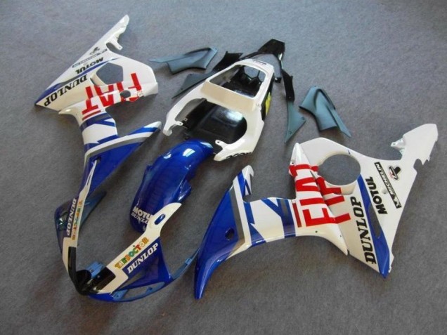 Purchase 2003-2005 Blue White Fiat Yamaha YZF R6 Motor Bike Fairings UK