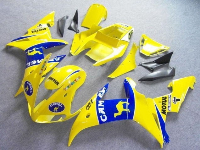 Purchase 2003-2004 Yellow Blue Camel Motul Yamaha YZF R6 Motorcycle Fairings UK