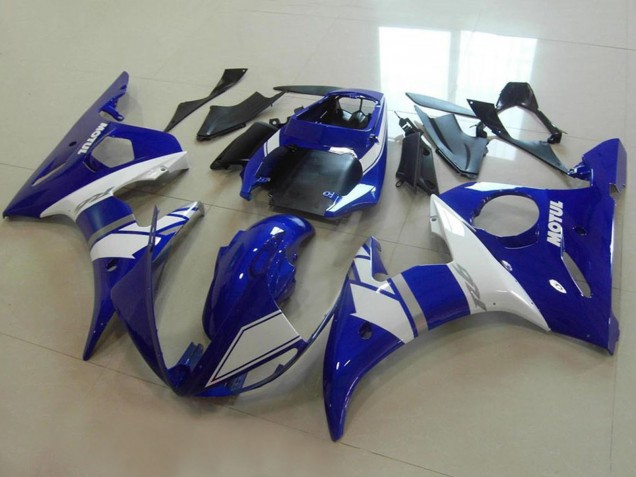 Purchase 2003-2004 Blue White Silver Yamaha YZF R6 Motorcycle Fairings UK