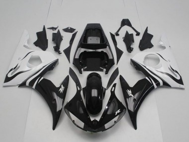 Purchase 2003-2004 White Glossy Black Yamaha YZF R6 Bike Fairings UK