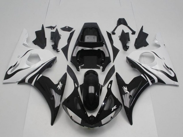 Purchase 2003-2004 White Glossy Black Yamaha YZF R6 Bike Fairings UK