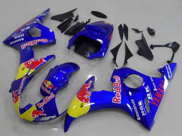 Purchase 2003-2004 Blue Yellow Red Bull Yamaha YZF R6 Motorcycle Fairings UK