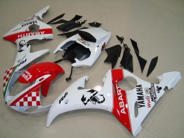 Purchase 2003-2004 White Red Abarth Motul Yamaha YZF R6 Motorcycle Fairings UK