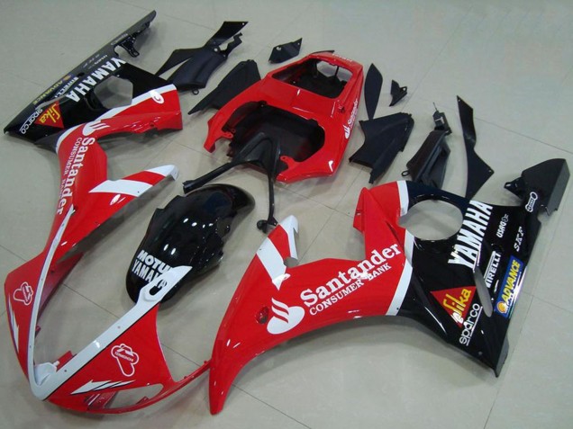 Purchase 2003-2004 Red White Glossy Black Santander Motul Yamaha YZF R6 Motorcycle Fairings UK