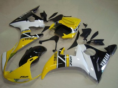 Purchase 2003-2004 Yellow White Glossy Black Anniversary Yamaha YZF R6 Motorcycle Fairings UK