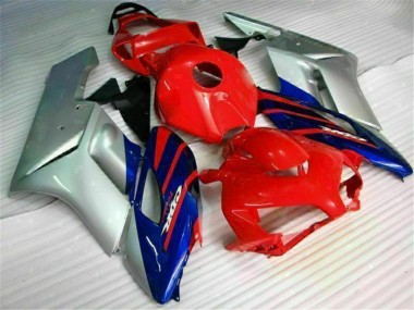 Purchase 2004-2005 Silver Red Blue Black Stripe Honda CBR1000RR Motorcycle Fairings UK