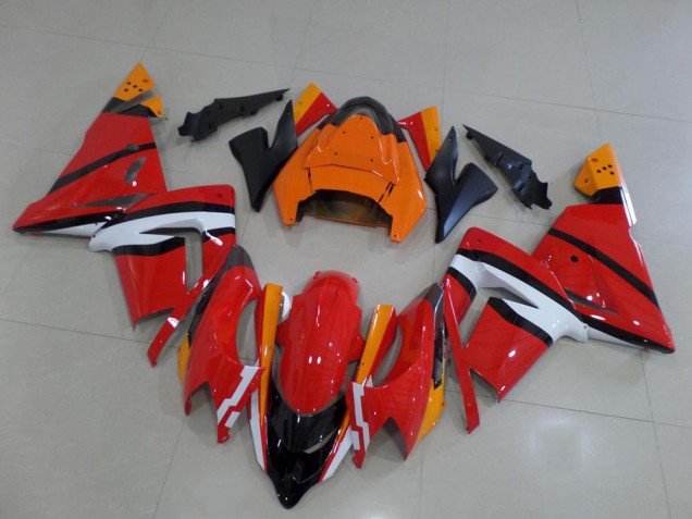 Purchase 2003-2005 Orange Black and White Kawasaki ZX10R Bike Fairings UK Purchase 2003-2005 Orange Black and White Kawasaki ZX10R Bike Fairings UK