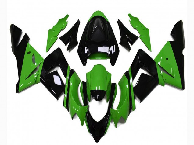 Purchase 2004-2005 Glossy Black Green Kawasaki ZX10R Motorcycle Fairings UK