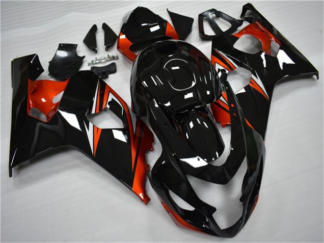 Purchase 2004-2005 Glossy Black Red Stripe Suzuki GSXR 600/750 Motorcycle Fairings UK