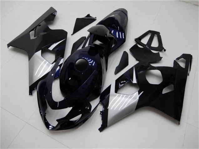 Purchase 2004-2005 Glossy Black Silver Blue Suzuki GSXR 600/750 Motorcycle Fairings UK