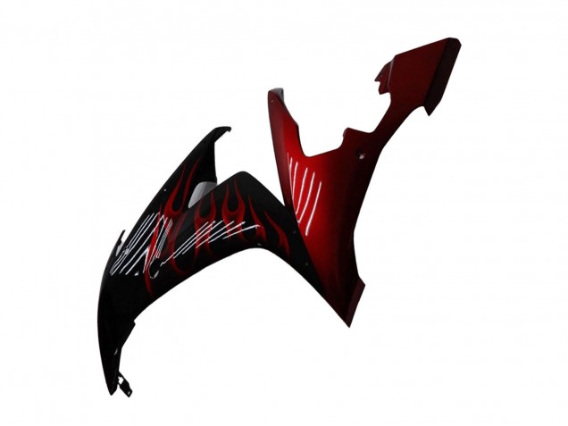 Purchase 2004-2006 Glossy Black Red Flame Yamaha YZF R1 Motorcycle Fairings UK