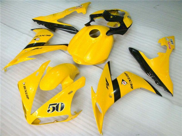 Purchase 2004-2006 Yellow Glossy Black Dunlop 50 Yamaha YZF R1 Motorcycle Fairings UK