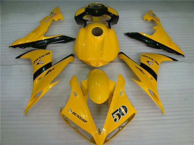 Purchase 2004-2006 Yellow Glossy Black Dunlop 50 Yamaha YZF R1 Motorcycle Fairings UK