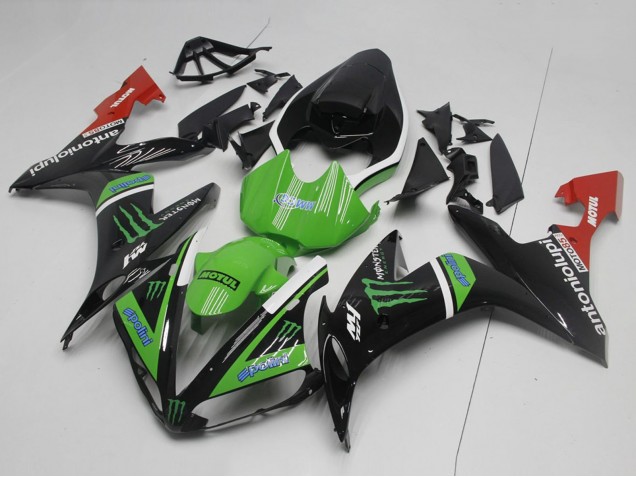 Purchase 2004-2006 Glossy Black White Red Green Monster Yamaha YZF R1 Motorcycle Fairings UK