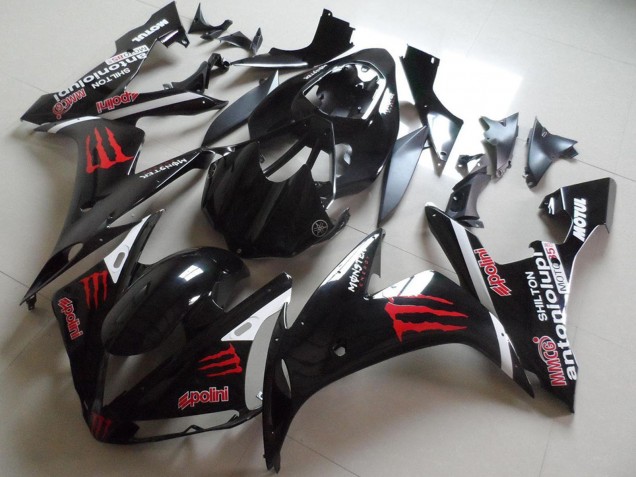 Purchase 2004-2006 Glossy Black Red Monster Yamaha YZF R1 Motorcycle Fairings UK