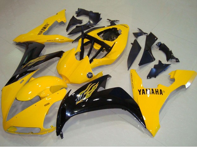 Purchase 2004-2006 Yellow Glossy Black Yamaha YZF R1 Motorcycle Fairings UK