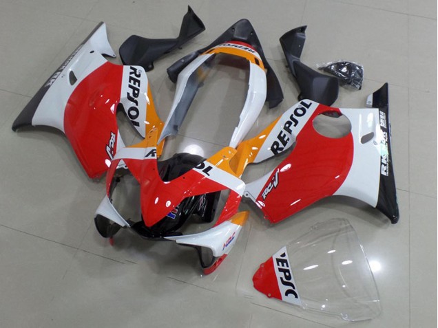 Purchase 2004-2007 White Red Yellow Glossy Black Repsol Honda CBR600 F4i Motorcycle Fairings UK
