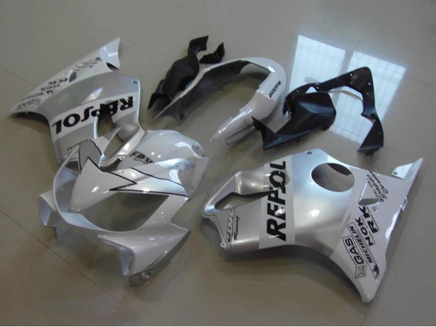 Purchase 2004-2007 White Silver Black Repsol Honda CBR600 F4i Motorcycle Fairings UK