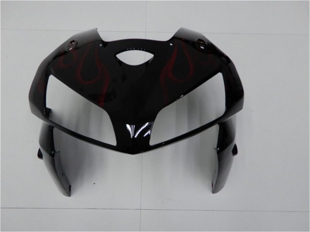 Purchase 2005-2006 Glossy Black Red Flame Honda CBR600RR Motorcycle Fairing Kits UK