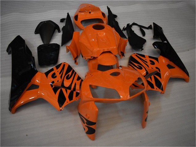 Purchase 2005-2006 Orange Black Flame Honda CBR600RR Motorcycle Fairing UK