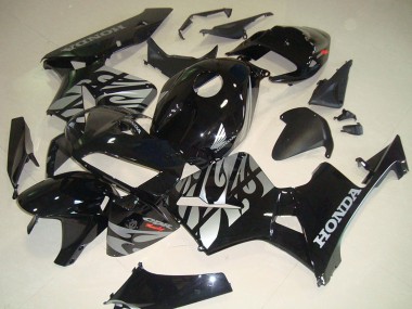 Purchase 2005-2006 Glossy Black Silver with Flame Honda CBR600RR Motorcycle Fairings UK