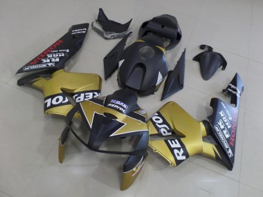 Purchase 2005-2006 Black Gold Repsol Honda CBR600RR Motorcycle Fairings Kit UK