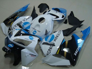Purchase 2005-2006 White Blue Glossy Black Konica Minolta Honda CBR600RR Motorcycle Fairings UK