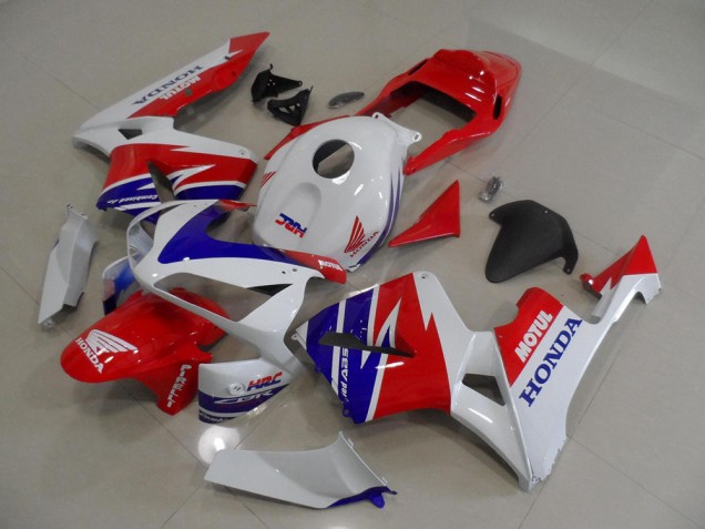 Purchase 2005-2006 White Red Blue Motul HRC Honda CBR600RR Motorcycle Fairings UK