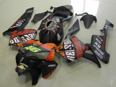 Purchase 2005-2006 Matte Black Orange Yellow Rossi 46 Honda CBR600RR Motorcycle Fairings UK