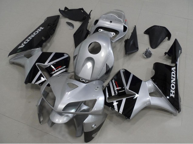 Purchase 2005-2006 Silver Glossy Black Honda CBR600RR Motorcycle Fairings UK