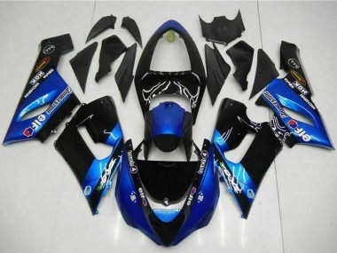 Purchase 2005-2006 Blue Glossy Black Elf Kawasaki ZX6R Motorcycle Fairings UK