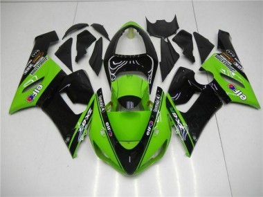 Purchase 2005-2006 Green Kawasaki ZX6R Motorcycle Fairings Kit UK