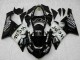 Purchase 2005-2006 Glossy Black White West Kawasaki ZX6R Motorcycle Fairings UK