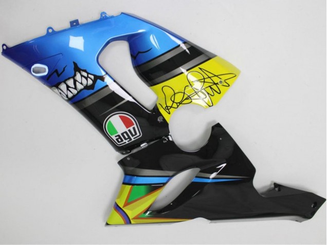 Purchase 2005-2006 Blue Yellow Black Shark Kawasaki ZX6R Motorcycle Fairings UK