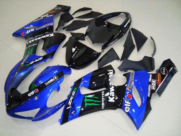 Purchase 2005-2006 Candy Blue Monster Kawasaki ZX6R Motorcycle Fairing Kits UK Purchase 2005-2006 Candy Blue Monster Kawasaki ZX6R Motorcycle Fairing Kits UK