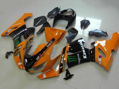 Purchase 2005-2006 Orange Black Green Monster Kawasaki ZX6R Motorcycle Fairings UK