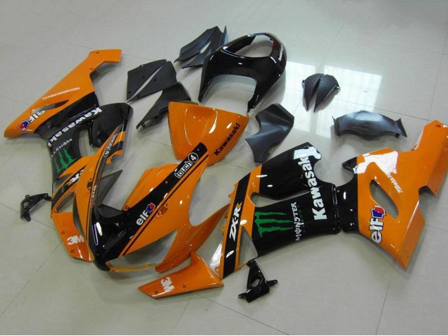 Purchase 2005-2006 Orange Black Green Monster Kawasaki ZX6R Motorcycle Fairings UK