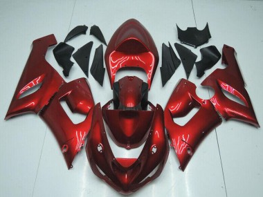 Purchase 2005-2006 Candy Red Kawasaki ZX6R Motorcycle Fairings UK