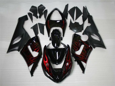 Purchase 2005-2006 Red Black Kawasaki ZX6R Motor Bike Fairings UK