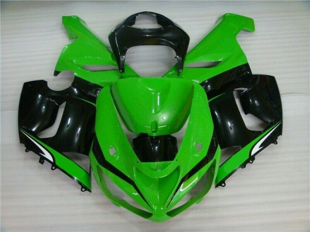 Purchase 2005-2006 Green White Black Kawasaki ZX6R Motorcycle Fairings UK Purchase 2005-2006 Green White Black Kawasaki ZX6R Motorcycle Fairings UK