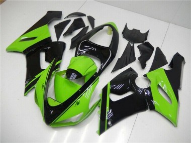 Purchase 2005-2006 Green Glossy Black Kawasaki ZX6R Motorcycle Fairing UK