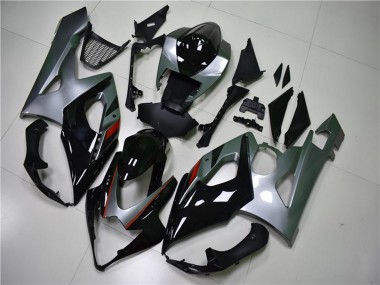 Purchase 2005-2006 Glossy Black Silver Suzuki GSXR 1000 Motorcycle Fairing UK