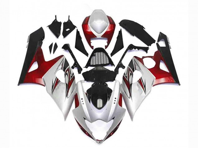 Purchase 2005-2006 Silver Red Black Suzuki GSXR 1000 Motorcycle Fairing Kits UK
